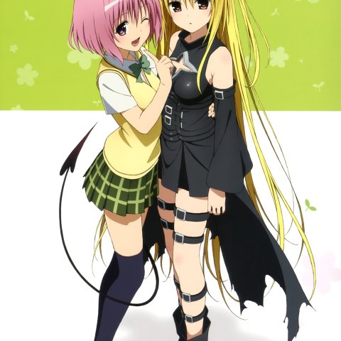 Konjiki No Yami and Momo Velia Deviluke in Seifuku