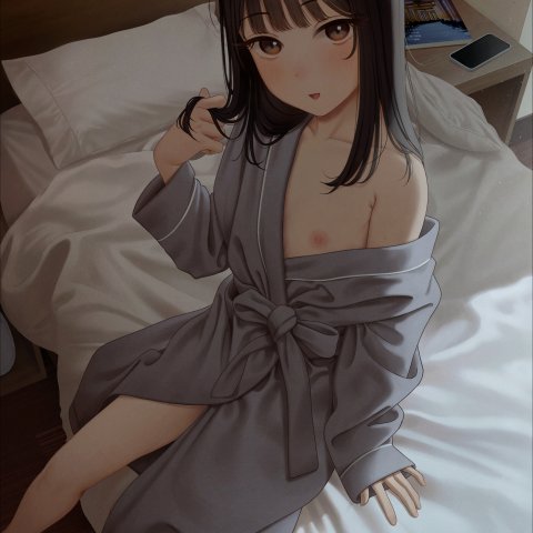 Fresh out the bath, right into action